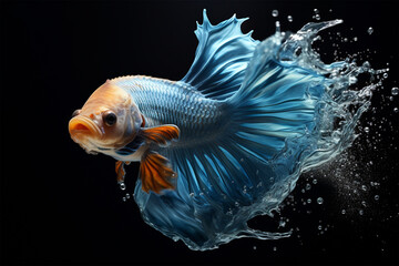 Blue Fish - obrazy, fototapety, plakaty