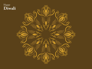 happy diwali hindu traditional ornament lamp festival india element mandala chinese buddha ethnic
