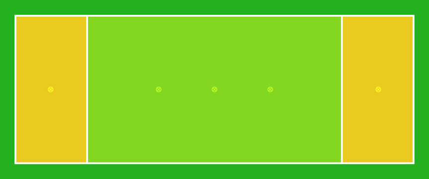The ultimate frisbee field. Sport and games