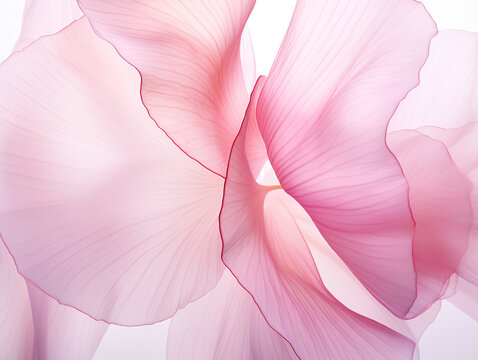 Background with pink flower petals, macro detail - Powered by Adobe
