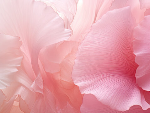 Background with pink flower petals, macro detail