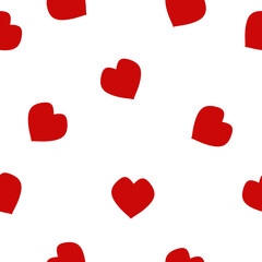 red heart shape seamless background