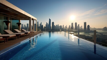 Fototapeta premium A photograph of a real estate building with glamorous interior