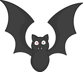 Cute bat flying cartoon.