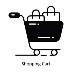 Shopping Cart doodle Icon Design illustration. Ecommerce and shopping Symbol on White background EPS 10 File