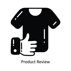 Product Review doodle Icon Design illustration. Ecommerce and shopping Symbol on White background EPS 10 File