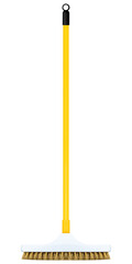 Yellow handle floor scrubbing brush