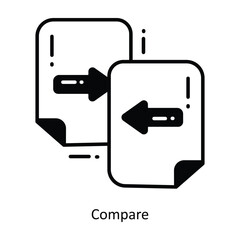 Compare doodle Icon Design illustration. Ecommerce and shopping Symbol on White background EPS 10 File