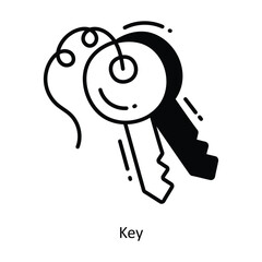 Key doodle Icon Design illustration. Ecommerce and shopping Symbol on White background EPS 10 File