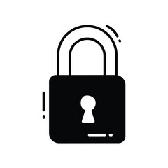 Lock doodle Icon Design illustration. Ecommerce and shopping Symbol on White background EPS 10 File
