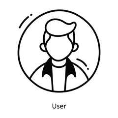 User doodle Icon Design illustration. Ecommerce and shopping Symbol on White background EPS 10 File