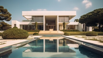 Fototapeta premium A photograph of a real estate building interior