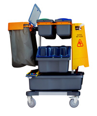 Cleaning equipment cart © Ratchapon