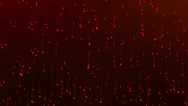 Background animation abstract red trail box square technology footage, glow square shape,data tech concept with virtual space, animation graphic design for background video