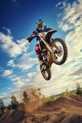Fototapeta na wymiar Motocross, extreme off road motorbike sport
