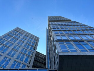 Obraz premium low angle view of skyscrapers in Berlin