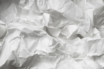 Garbage crumpled paper background or surface. 