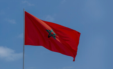 Naklejka premium Moroccan flag ,drapeu du maroc 