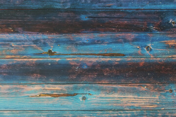 Blaue alte Holzbretter. Türkisfarbene, hellblaue Holzplanken. Hintergrundtextur.