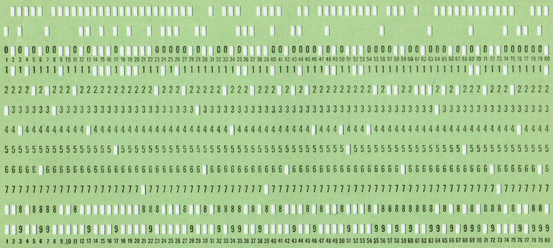 punched card for programming