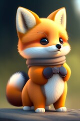 Obraz premium Cute Little Fox
