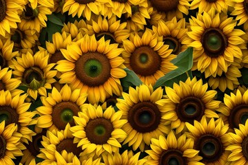 sunflowers in a field4k HD quality photo. 