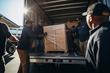 Professionals handle furniture unloading, offering expert moving services stress-free transition.