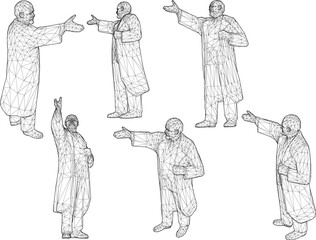 Sketch vector illustration of the design of a statue of a communist carrier in the world