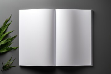 Inside view Blank white brochure mockup for stunning booklet presentations