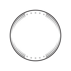 circle frame with line style illustration