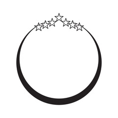 circle frame with line style illustration