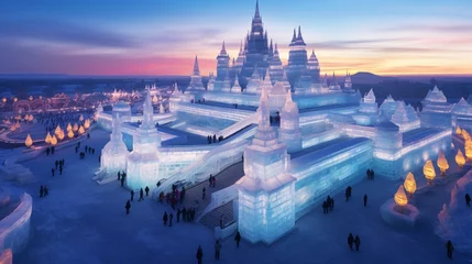 Foto op Plexiglas Harbin Ice Snow Festival, China 8k_ Generative AI © Tawhid AI Gallery