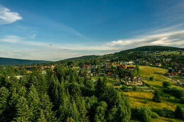 Fototapeta na wymiar Zakopane resort town from a height, Poland