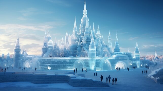 Harbin Ice Snow Festival, China 8k_ Generative AI
