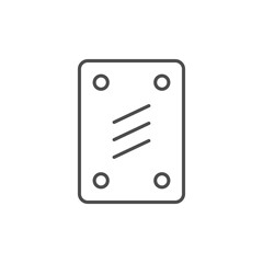 Shock pad line outline icon