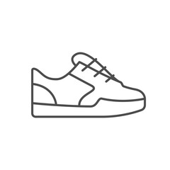 Skateboarding sneakers line outline icon