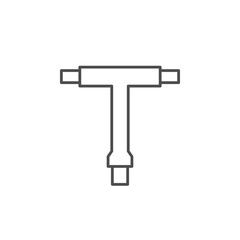 Skateboard tool line outline icon