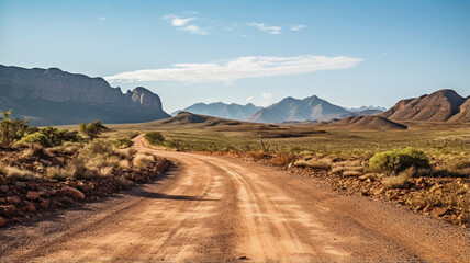 Fototapeta na wymiar Desert Dirt Road