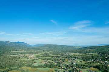 Zakopane resort town from a height, Poland