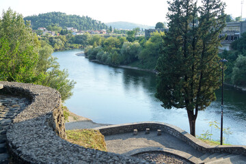 double-tiered river embankment