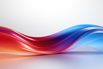 Fototapeta premium Flying Abstract abstract colorful flowing wave lines isolated on white background. Design element for technology, science, music or modern concept. High quality illustration