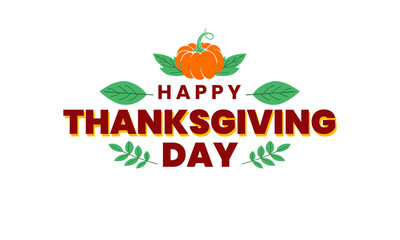 Happy Thanksgiving Day is a design asset that embodies the joy and gratitude of the holiday. It is suitable for greetings cards, social media graphics, and promotional materials.