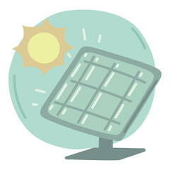 eco solar panel icon