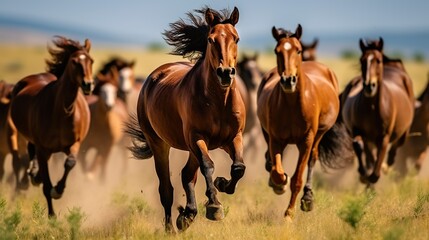 Fototapeta premium Herd of horses