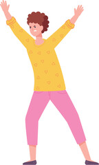 Yelling angry woman. Arguing person. Shouting character