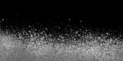 Snow, stars, twinkling lights, rain drops on black background. Abstract vector noise. Small particles of debris and dust. Distressed uneven grunge texture overlay.