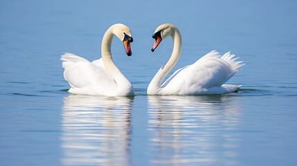 Fototapeta premium swans on the lake