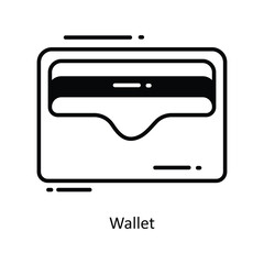 Obraz premium Wallet doodle Icon Design illustration. Ecommerce and shopping Symbol on White background EPS 10 File