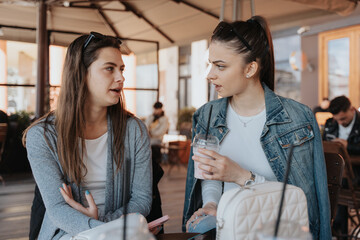 Two girls having a conversation