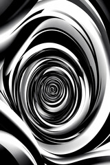 black and white spiral, abstract background